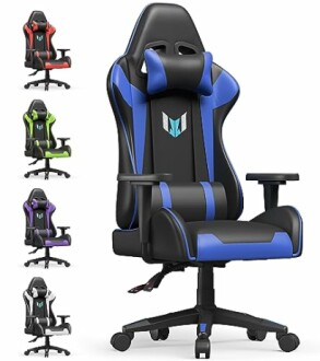 Bigzzia Gaming Chair Ergonomic Office Chair Review - Best Adjustable Swivel Desk Chair with Lumbar and Headrest Support